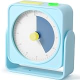 Timer visivo ricaricabile da 60 minuti per aula e casa, quadrante grande, conto alla rovescia cronometro con funzione mute e ricarica USB-C, strumento di gestione del tempo per bambini, ADHD, studio e