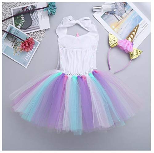 Fantasia Traje Infantil Unicórnio Com Asas De Anjo Festa (Dourado, 6 a 7 Anos)