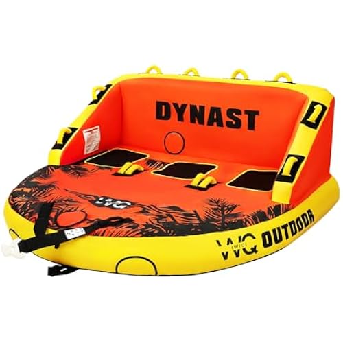 Heavy-Duty Towable Tube for Boating, Boat Tubes with 840D Nylon Cover, Inflatable Water Sport Towables with Front Back Tow Points, Super Sofa Design