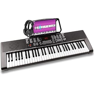 Max KB4 Clavier électronique pour débutant avec casque audio, Piano numérique 61 touches, Fonction d’enregistrement, 2… - Les Beatles, Paul McCartney, John Lennon, RIngo Starr, George Harrison
