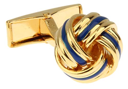 Set de Mancuernillas para Hombre Daesar Dorado y Azul miniatura 4