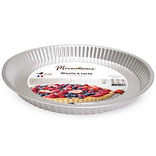 Mirontaine - Moule à Tarte & Quiche en Métal - Diamètre 31 cm - En Fer Blanc Traditionnel - Ustensile Pâtisserie Qualité Professionnelle - Fabriqué en France - 627 Cover