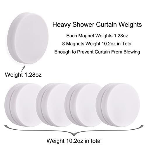 Magnetic Shower Curtain Weights, Heavy Duty Rubber Covered Curtain Weights by LEVOSHUA - Used condition - Image 6