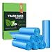Small Trash Bags 4 Gallon Biodegradable Garbage Bags 100 Counts,Unscented Leak Proof Compostable Bags Wastebasket Liners for Office,Home,Bathroom, Bedroom,Car,Kitchen,Pet(Shiny Blue)
