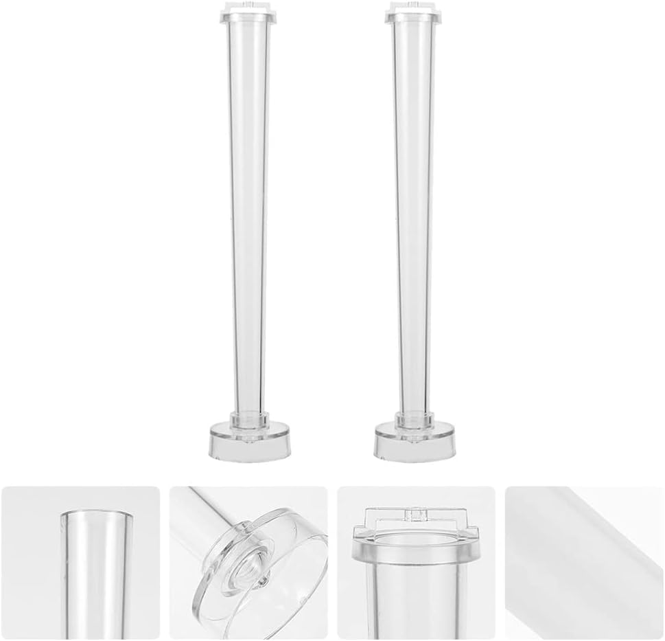 EXCEART Taper Candle Mold 2-Pack 10.43X2.04X2.04In Transparent Plastic Candle Making Mold for DIY Tapered Rod Candles Home Crafting Event Decoration