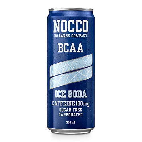 NOCCO BCAA Ice Soda 24 x 330ml | Zero Suiker | Functionele energiedrank | No Carbs Company | Vitamine Verbeterd met 180mg Cafeïne | Gearomatiseerde Functionele dranken voor gezondheid, fitness & dagelijks gebruik