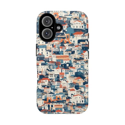 Coque rigide brillante iPhone 16 bleu contre rayures et chocs