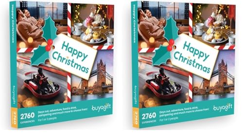 Buyagift Happy Xmas Experience Gift Box for 1 or 2 – 2760 Christmas Experience Options Across the UK (Pack of 2)