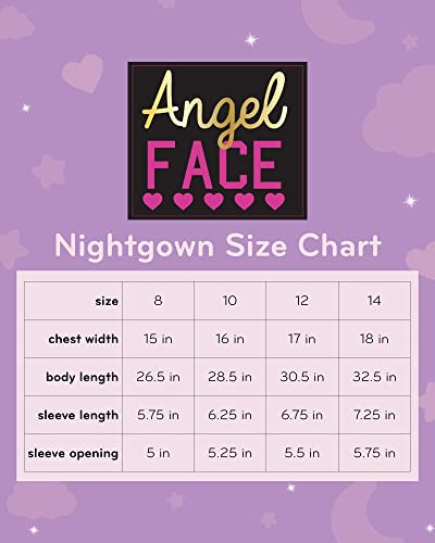 Angel Face Girls’ Nightgown Pajamas – 3 Pack Sleepwear Night Dress Sleep Shirt (4-14), Size 12, Unicorn Dreaming #TOP6