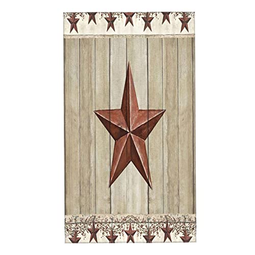 COVASA Hand Towels for Bathroom,Set of 2,Rustic Barn Western Texas Star and Primitive Berries On Country Wooden Plank,Soft Absorbent Small Bath Towel Kitchen Dish Guest Towel Home Decor 15.7"x27.5"