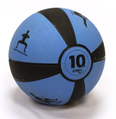 Prism Fitness 10lb Smart Self-Guided Medicine Ball – Rubber Medicine Ball Helps Develop