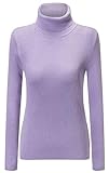 Este suéter de punto acanalado ajustado con mangas largas, cuello alto y diseño de color sólido te da un aspecto elegante y moderno