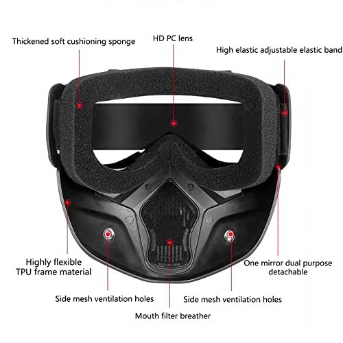 Schutzbrille Maske Kreuzbrille Helm Wind und Sand Motorradausrüstung Skibrille VMt222 – Bild 3