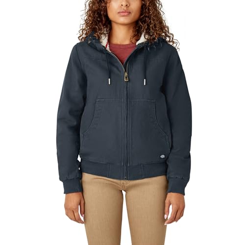 Women's Fleece Lined Duck Canvas Jacket, GRAY, 2X - image 1