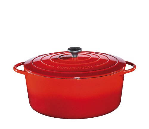 Küchenprofi Gusseisen Bräter, Rot, 33 cm