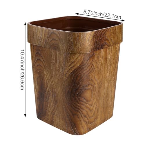 Cubo de basura de plástico de gran capacidad con diseño retro para hogar 3