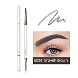Professional eyebrow powder eyebrow pencil, double-headed waterproof automatic refill and spiral bru