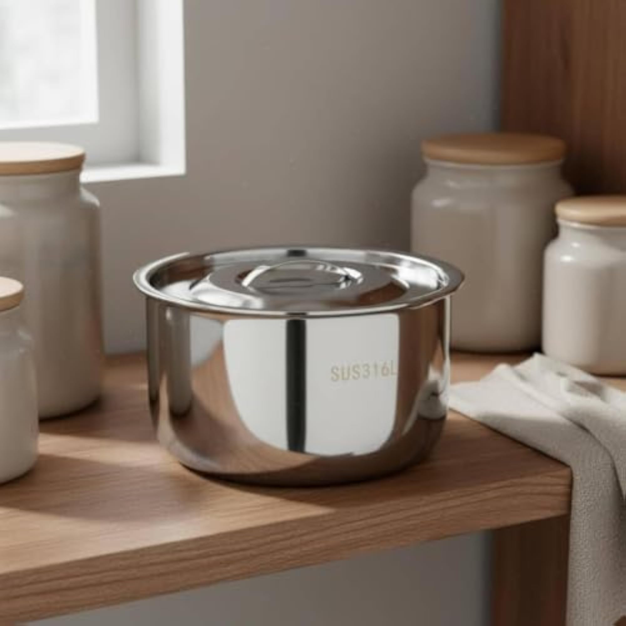 High Temperature Resistant Stainless Steel Oil Pot