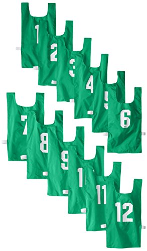 Youth Numbered Nylon Pinnies - Green