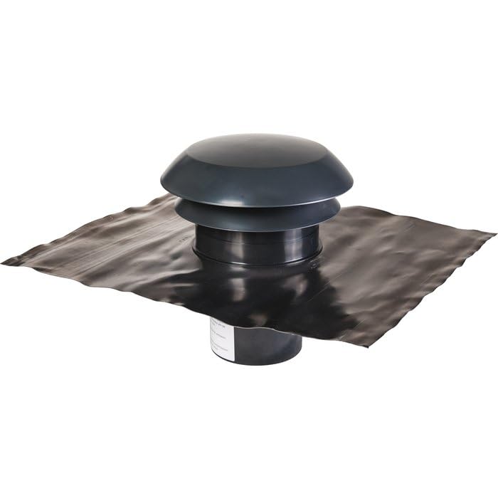 Chapeau de toiture plastique finition ardoise - Ø 125 mm - CARA - Anjos