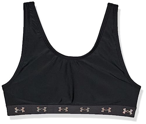 Under Armour Girls' Bikini And Shorts Swim Set, Black Logo, 14 #TOP4