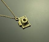  Kette Kamera Fotoapparat Reise fotografieren Fotos Anhänger bronze vintage antik Juvelato