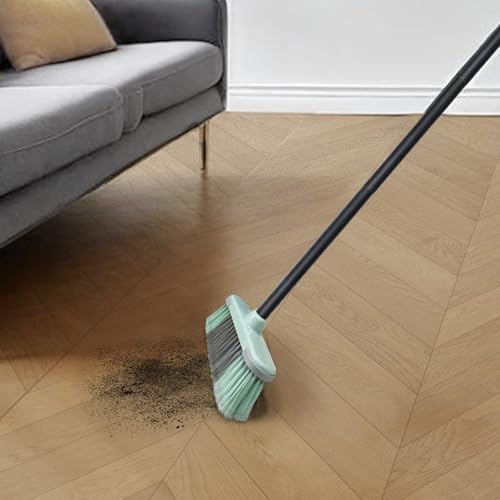 Indoor Broom Soft Bristle Brooms - Brooms for Sweeping Indoor Pet Hair, House Broom for Cleaning Hardwood, Tile, and Decking Surfaces Across.（Green） by Zthluyc - Image 2