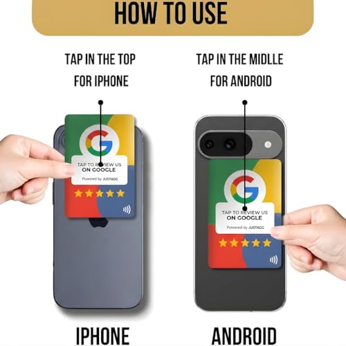Image of Google Review NFC Card | Get More 5-Star Reviews Instantly | Tap to Review Card for Business | QR + NFC | No App Needed | Works on All Phones