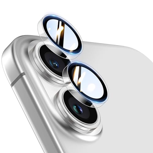 TOCOL 2 Sets für iPhone 16 iPhone 16 Plus Kameraschutz Ultra HD Individualschutz 9H+ Härte Robuster Kratzfestes Einfache Montage Kamera Schutz für iPhone 16/16 Plus Transparent