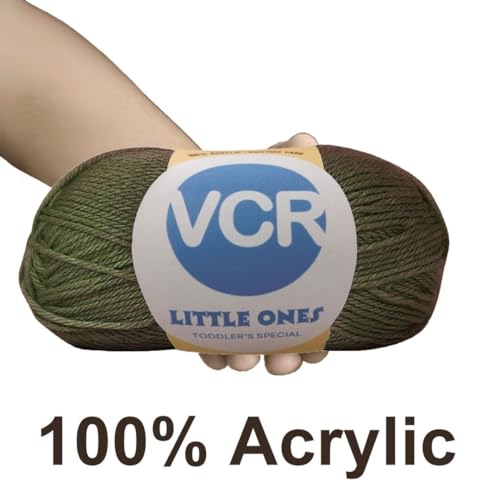 Image of VCR Olive Brown Yarn, 100 Grams Hank, 190 Meters Length, Acrylic Ball for Crochet and Knitting, Soft Crosia Threads, Pack of 1 Yarn, Suitable for DIY Crafts