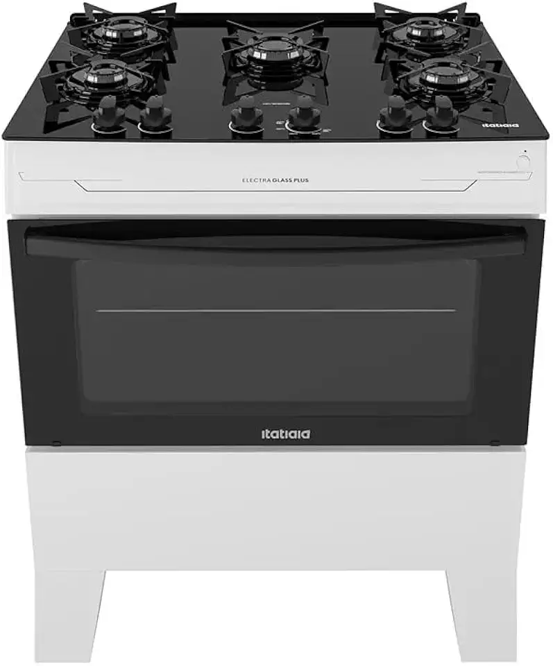 Fogão Itatiaia 5 Bocas Electra Glass Plus Branco Bivolt