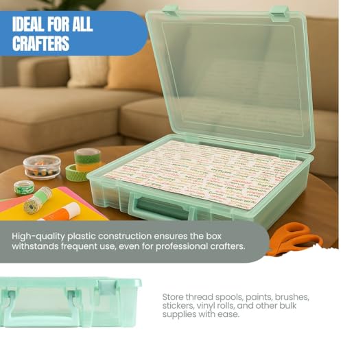Image of ArtBin 6955RJ Super Satchel 1-Compartment Box, Art & Craft Organizer, 1-Pack, Translucent Mint
