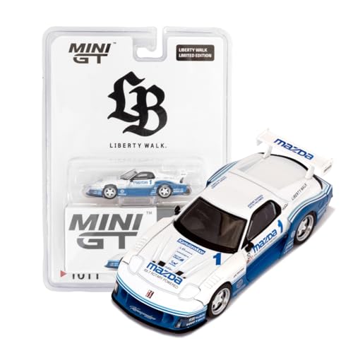 Mazda Rx-7 Lb-super Silhouette White Blue Jdm Collectible Di