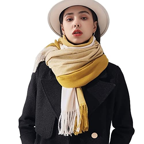 QuastenschalSchal Klassisch stilvoller Schal, Winter Schal Frauen Kaschmir Warm Foulard Verdicken Weiche Quaste Schal Wrap Lange Stola Schal Schal Schal Schals(A)