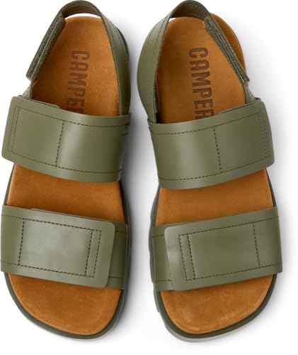 Camper Homme Brutus Sandales en cuir premium noir intemporel