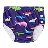Durio Reusable Swim Diapers Washable for Baby Toddler Newborn UPF 50+ Water Diapers for Swimming Beach Essentials Navy Shark 6-12 Months
