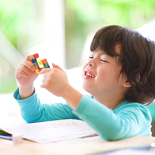 Artcreativity Wooden Twist Cubes, Pack Of 2, Colorful Mind Game, Stretch, Twist, And Lock Brain Teaser Fidget Sensory Toys For Kids, Stocking Stuffer And Party Favors For Boys And Girls #TOP4