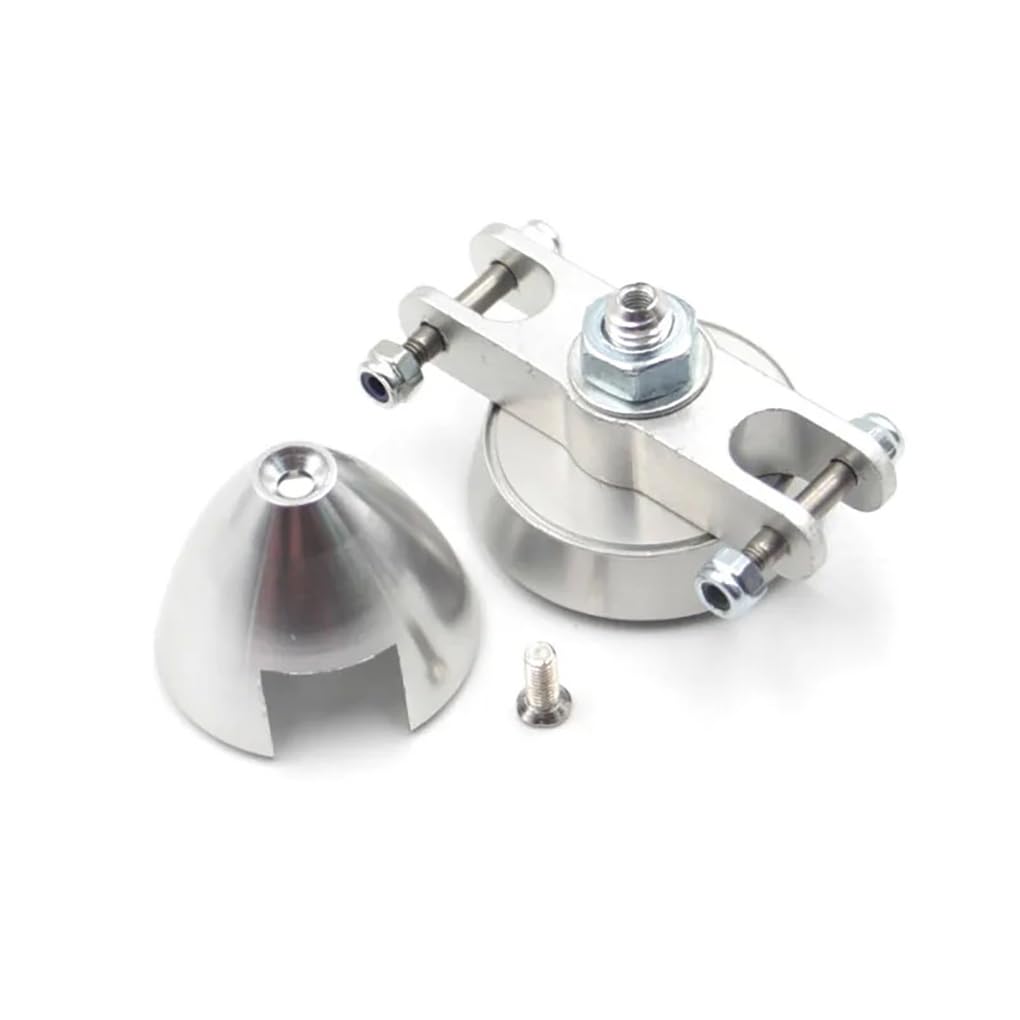 SPARKHOBBY Silver Aluminum Alloy Folding Propeller Spinner Cover D28 D33 D38 D43 D48mm Shaft Diameter 3.0/3.17/4.0/5.0mm for RC Glider DIY (1PC D43 4.0mm)