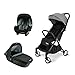 Nania Poussette compacte ORLA avec Pliage Automatique - dès la naissance jusqu'à 15kg (Gris 3 en 1)…