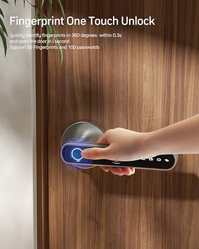 Tmezon T8 Smart Door Lock Fingerprint, Keyless Entry Door Lock thumb #1