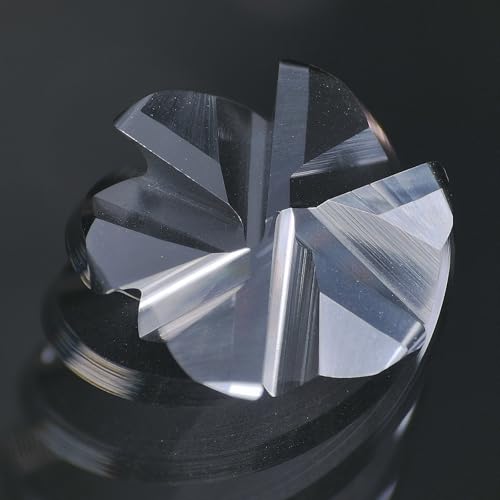 Image of Tools Carbide End Mills,6 Flute Corner Radius Milling Cutter,High Helix Angle for High Hardness Steel Finshing Milling Processing - 1 /4 Shank (1 /8-2.0 inch 1PCS)