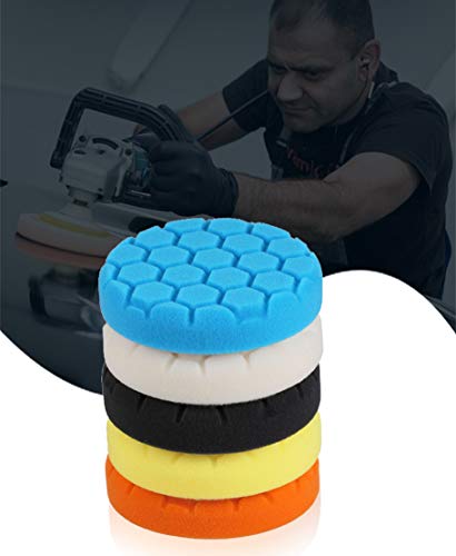 5 x 4 '' 100 mm esponja polimento polimento polimento buffer pad kit conjunto para polidor de carr