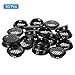 uxcell 50Pcs Circular Air Vents, 35mm Stainless Steel Mesh Hole Round Soffit Vents for TV Cabinet, Wardrobe Black