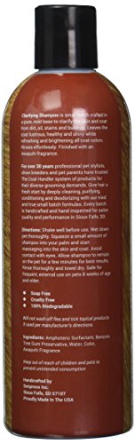 The Coat Handler Clarifying Dog Shampoo, 16 Oz - Natural Ingredients, Brightening, Removes Stains And Dirt, Brightens All Coat Colors, Professional Grade Grooming Shampoo, Bulk Concentrated #TOP1