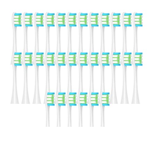 30/50PCS Vacuum Brush，Compatible for X/X PRO/ Z1/ F1/ One/Air 2 /SE Replacement Head Sonic Toothbrush Nozzles Soft Bristle(30White)