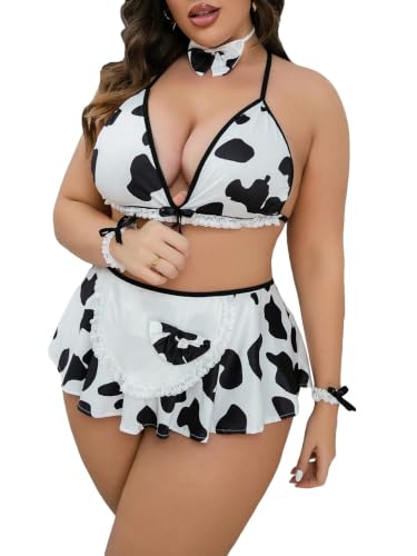 Image of SSoShHub Polyester Women Above Knee Babydoll Nightwear Swimwear Beachwear Sheer Honeymoon Lingerie T Bikini Set for Chrismas, Girlfriend, Wife