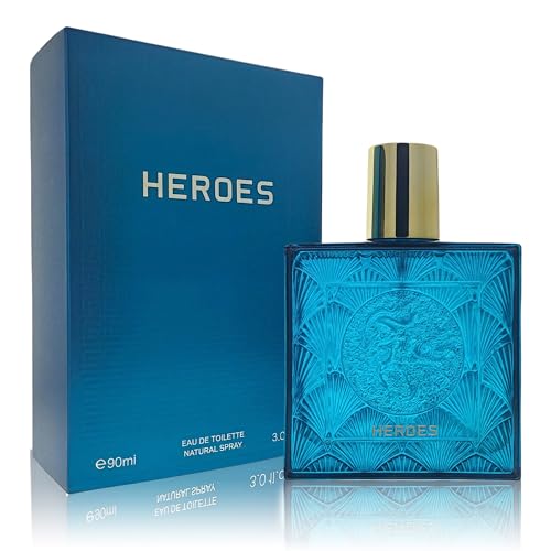 Image of AFLUXE Men's Cologne Heroes Original Natural Spray Eau De Toilette,Long-Lasting Scent Perfume for Men Elegant Bottle - Great Holiday Gift, 3.4 Fl Oz /100 Ml