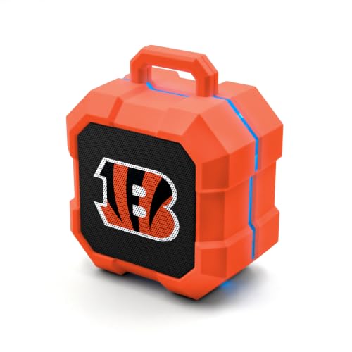 SOAR NFL Shockbox LED Wireless Bluetooth Speaker, Cincinnati Bengals