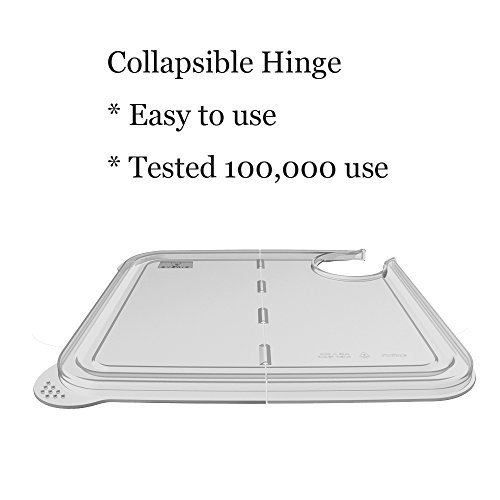 V EVERIE EVERIE Collapsible Hinged Sous Vide Container Lid Compatible with Anova Culinary Precision Cooker and 121822 Quart Rubbermaid Container (Corner Mount)