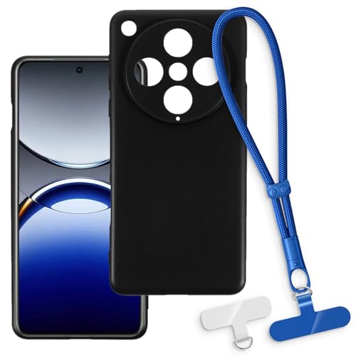 OAGELIM 2-in-1�ی�P�[�X�ƃ��X�g�X�g���b�v OPPO Find X8 Pro 5G �Ƃ̌݊������� ���O���\�ȃ��j���[�h�t���d�b�J�o�[�A����~�ߕ����h�~�O���b�v�n���h�� (�u���b�N + �u���[)